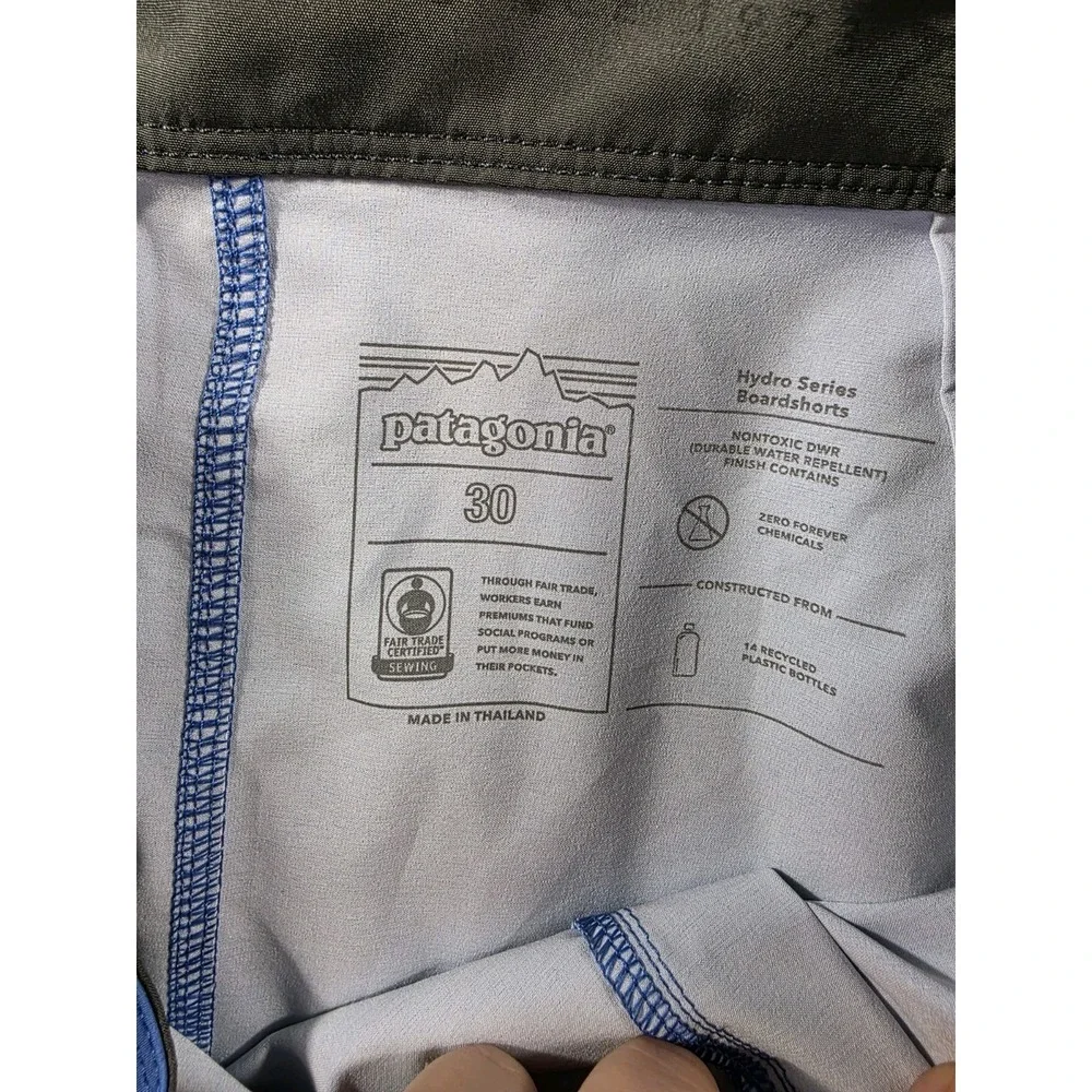 NWOT *READ* Patagonia Hydropeak‎ Boardshorts Bayou Blue Mens size 30